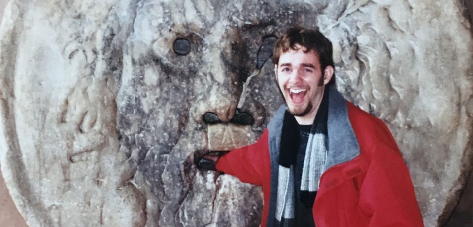 The Mouth of Truth (Italian: Bocca della Verità [ˈbokka della veriˈta]) is a marble mask in Rome, Italy, which stands against the left wall of the portico of the Santa Maria in Cosmedin church, at the Piazza della Bocca della Verità, the site of the ancient Forum Boarium (the ancient cattle market). It attracts visitors who audaciously stick their hand in the mouth.