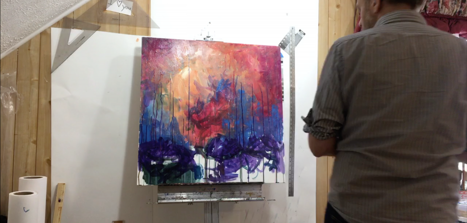 Brad Blackman in the studio, January 2020