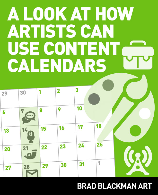 A look at how artists can use content calendars