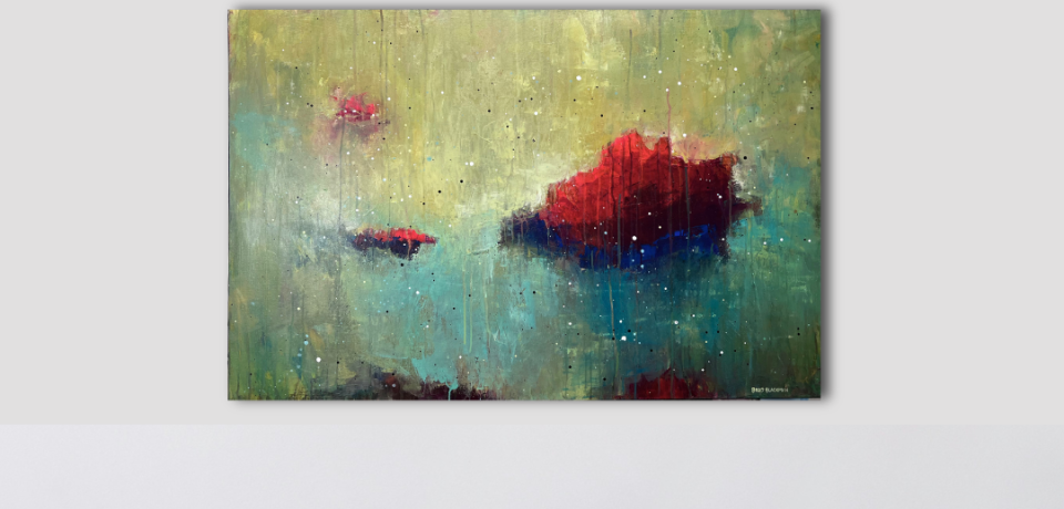 Lacrimae Rerum, 2025 Acrylic On Canvas 24 x 36 x 1.5 in $3,300